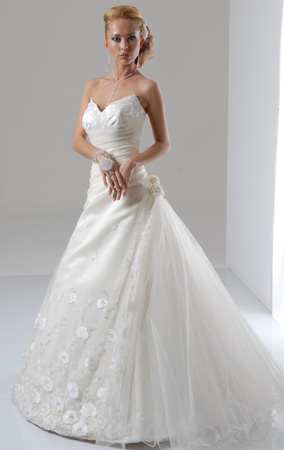 Orifashion HandmadeModest and Sexy Strapless A-Line Bridal Gown_ - Click Image to Close